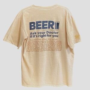Crazy Shirts Beer Dyed T-Shirt Large Ask Your Doctor Funny Side Effects L
